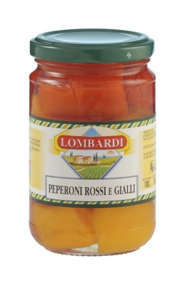 Peperoni rossi e gialli in aceto